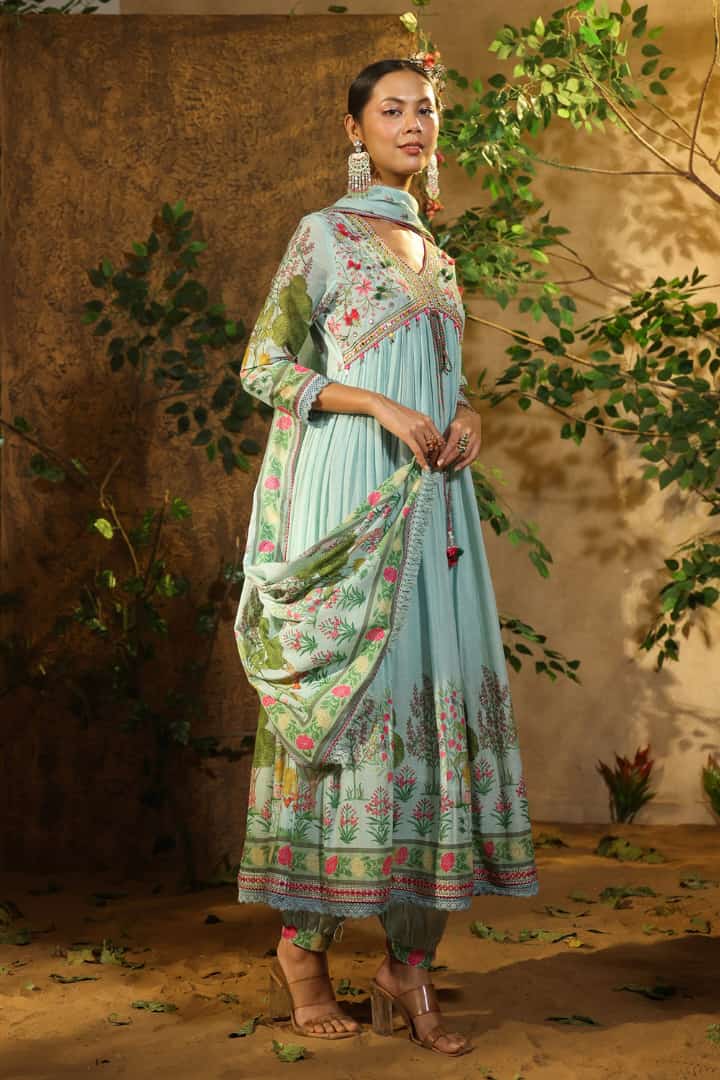 Akshar Alia Cut Designer Kurti With Bottom Dupatta Catalog